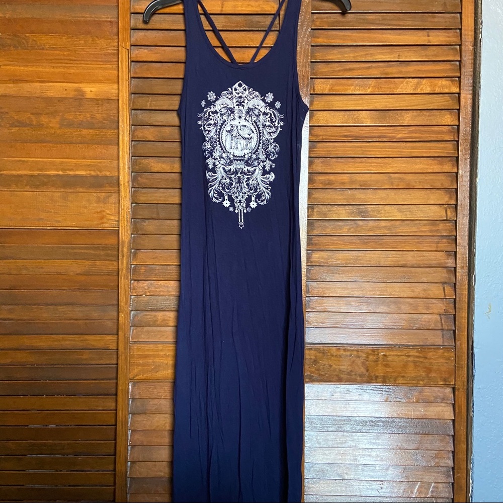 Navy blue maxi dress